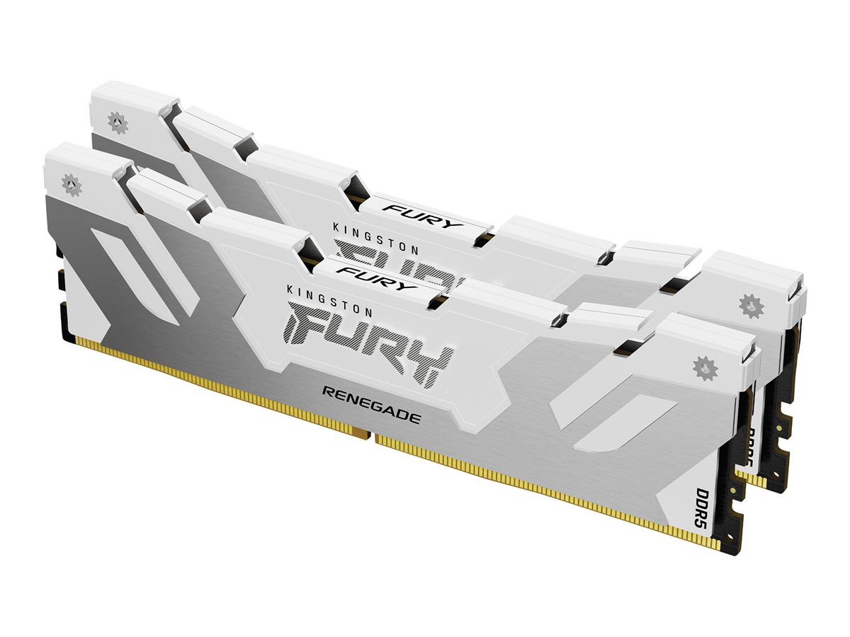 Kingston FURY Renegade DDR5 kit 32 GB: 2 x 16 GB DIMM 288-pin / PC5-60800 Product shot Right-angle 79850