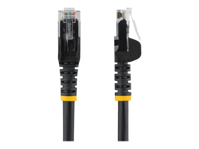 Image of StarTech.com 2m CAT6 Ethernet Cable, 10 Gigabit Snagless RJ45 650MHz 100W PoE Patch Cord, CAT 6 10GbE UTP Network Cable w/Strain Relief, Black, Fluke Tested/Wiring is UL Certified/TIA - Category 6 - 24AWG (N6PATC2MBK) - patch cable - 2 m - black