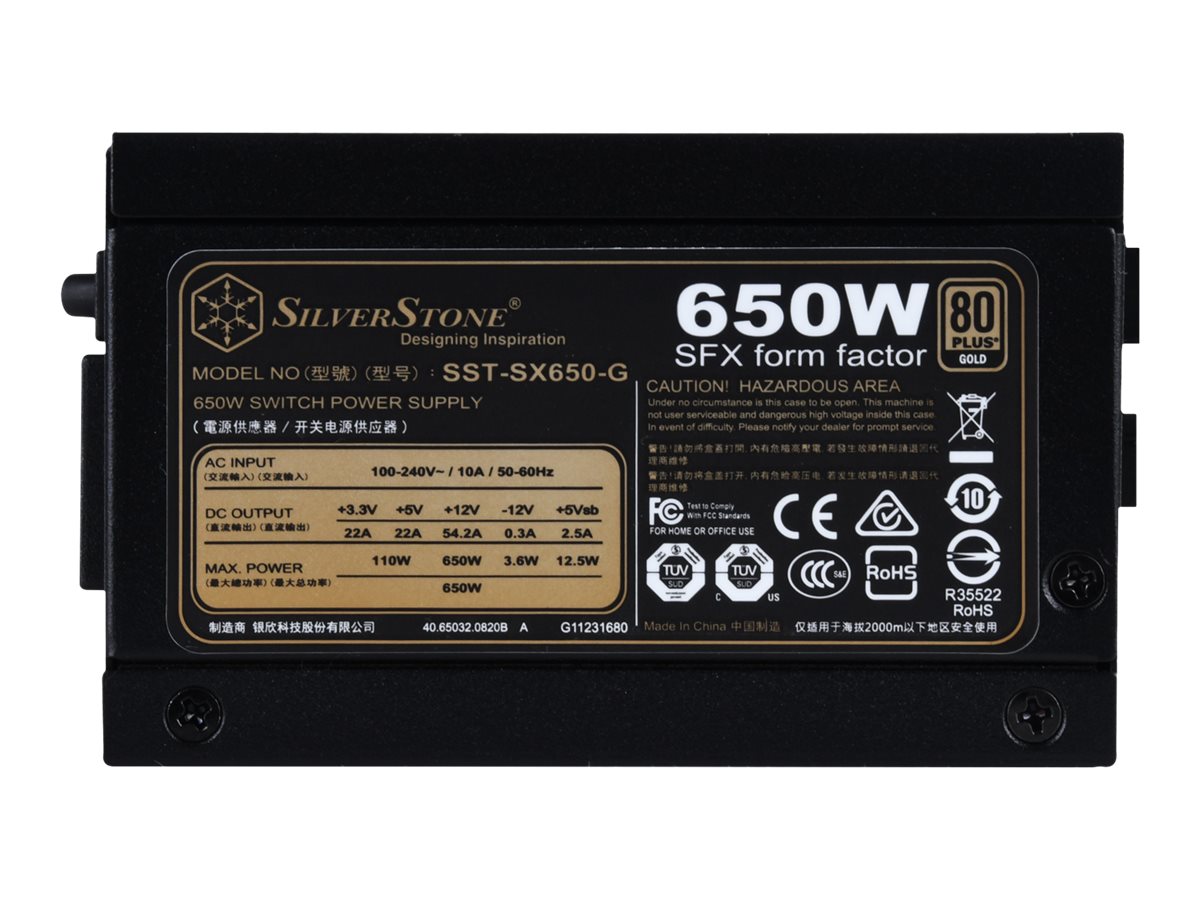 SilverStone SFX Series SX650-G Strømforsyning 650Watt