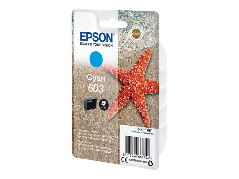 EPSON 4LB Singlepack Cyan 603 Ink