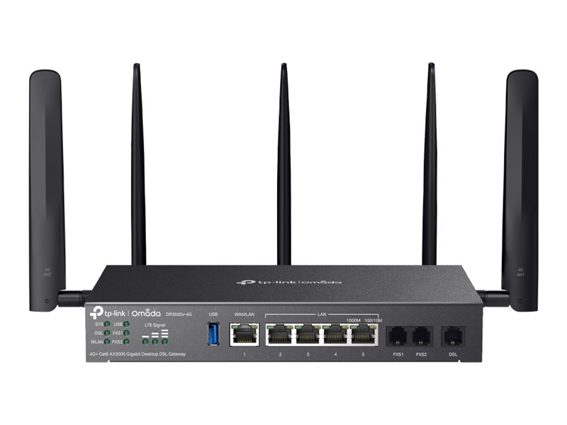 Tp Link Omada Dr3650v 4g V1 Gateway Wi Fi 6 Cloud Managed