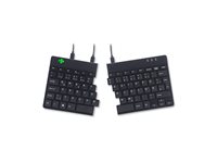 R-Go Split Ergonomiske tastatur, QWERTZ (DE), sort, kablet Tastatur Kabling Tysk