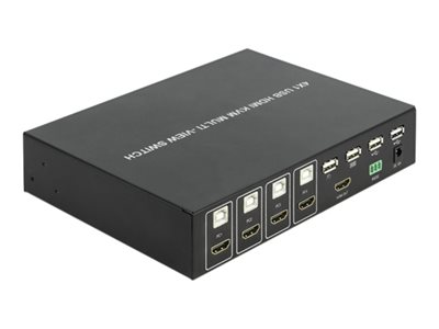 DELOCK KVM 4 in 1 Multiview Switch 4 x HDMI mit USB 2.0 KVM