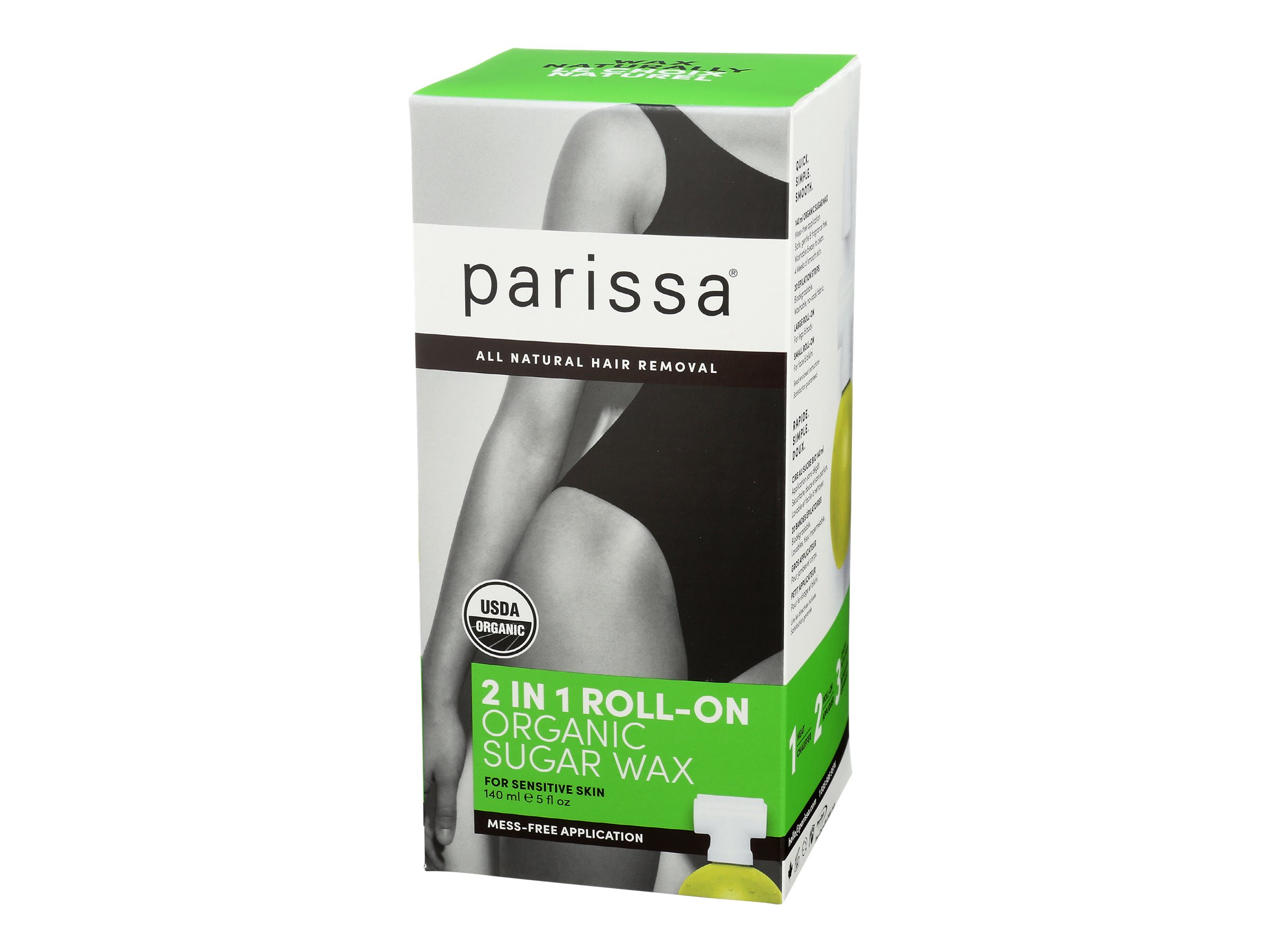 Parissa 2 in 1 Organic Sugar Wax Roll-On - 140ml