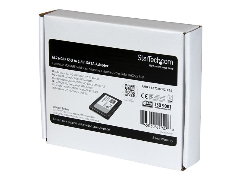 StarTech.com Adaptateur SSD M.2 NGFF vers SATA III de 2,5