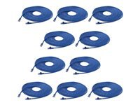 Startech 25ft CAT6 Ethernet Cable, 10 Gigabit Snagless RJ45 650MHz 100W PoE Patch Cord, CAT 6 10GbE UTP Network Cable w/Strain Relief, Blue, UL Certified Wiring, 10 Pack - Category 6, 24AWG, TIA (N6PATCH25BL10PK)