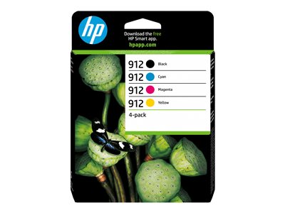 HP 912 - 4-pack - black, yellow, cyan, magenta
