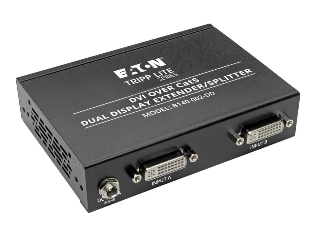 Tripp Lite 2-Port Dual Display DVI over Cat5 / Cat6 Extender Video Splitter TAA