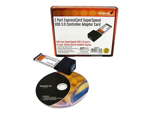 Express Way Usb StarTech.com 2 Port ExpressCard SuperSpeed USB 3.0 Card Adapter - USB ...