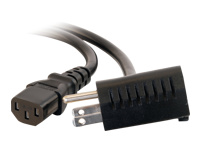 C2G 6ft 16 AWG Universal Power Cord with Extra Outlet