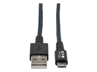 Eaton Tripp Lite Series Heavy Duty USB-A to USB Micro-B Charging Sync Cable Androids 6ft 6' - USB cable - Micro-USB Type B (M) to USB (M) - USB 2.0 - 1.83 m - stranded - gray