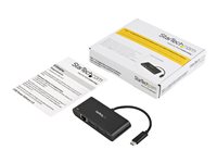 Startech USB C to Ethernet Adapter - 3 Port - with Power Delivery (USB PD) - Power Pass Through Charging - USB C Adapter (US1