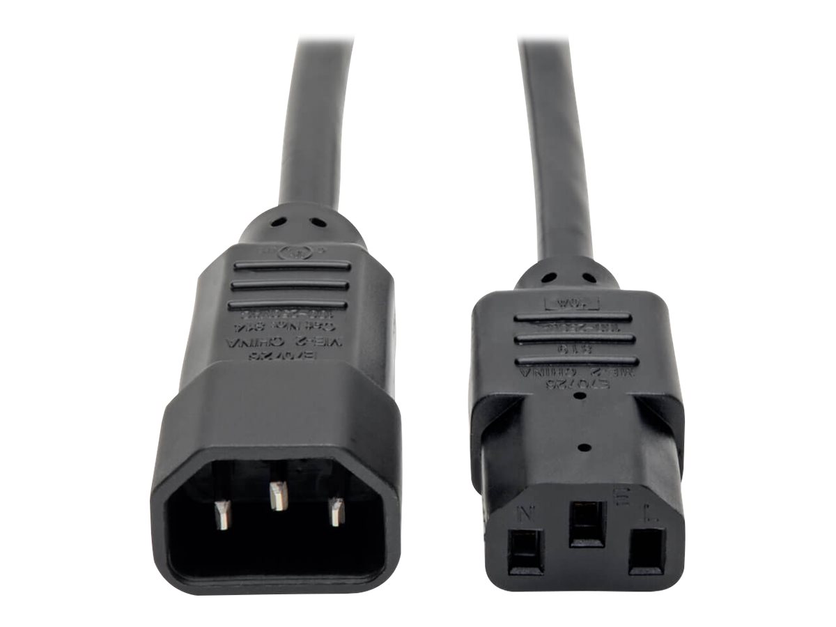 Tripp Lite 8ft Computer Power Cord Extension Cable C14 to C13 10A 18AWG 8'