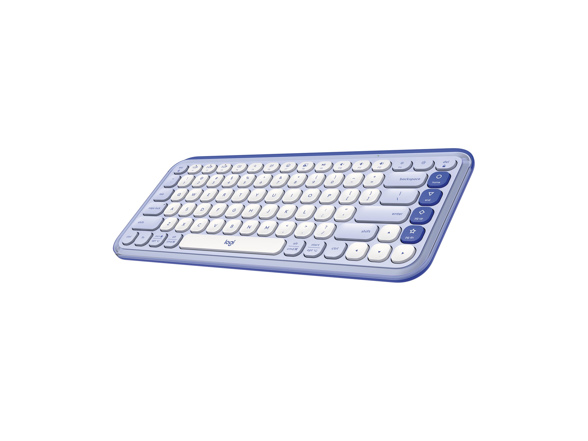 Logitech POP Icon Keys keyboard QWERTY English lilac off white Input Package view Bottom 62630