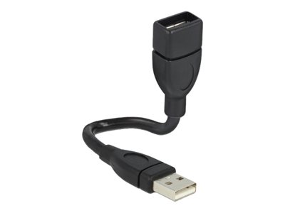 DELOCK USB Verl.A -> A St/Bu 0.15m ShapeCable sw - 83497