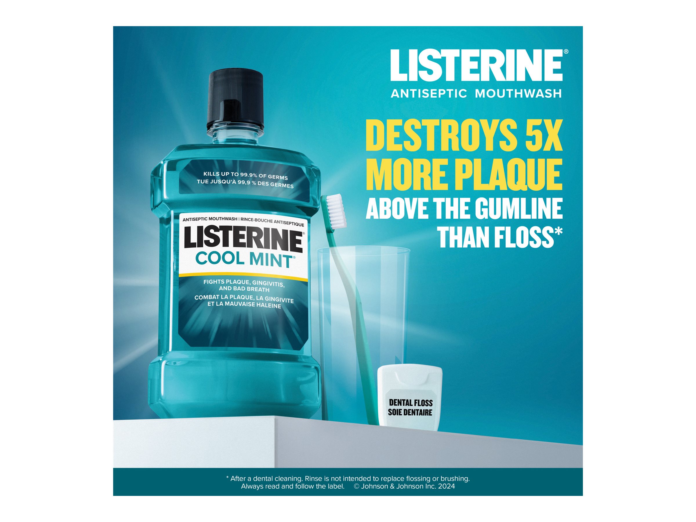 Listerine Mouthwash - Cool Mint - 1L