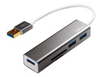 LogiLink USB 3.0 3-Port Hub Card Reader Hub 3 porte USB