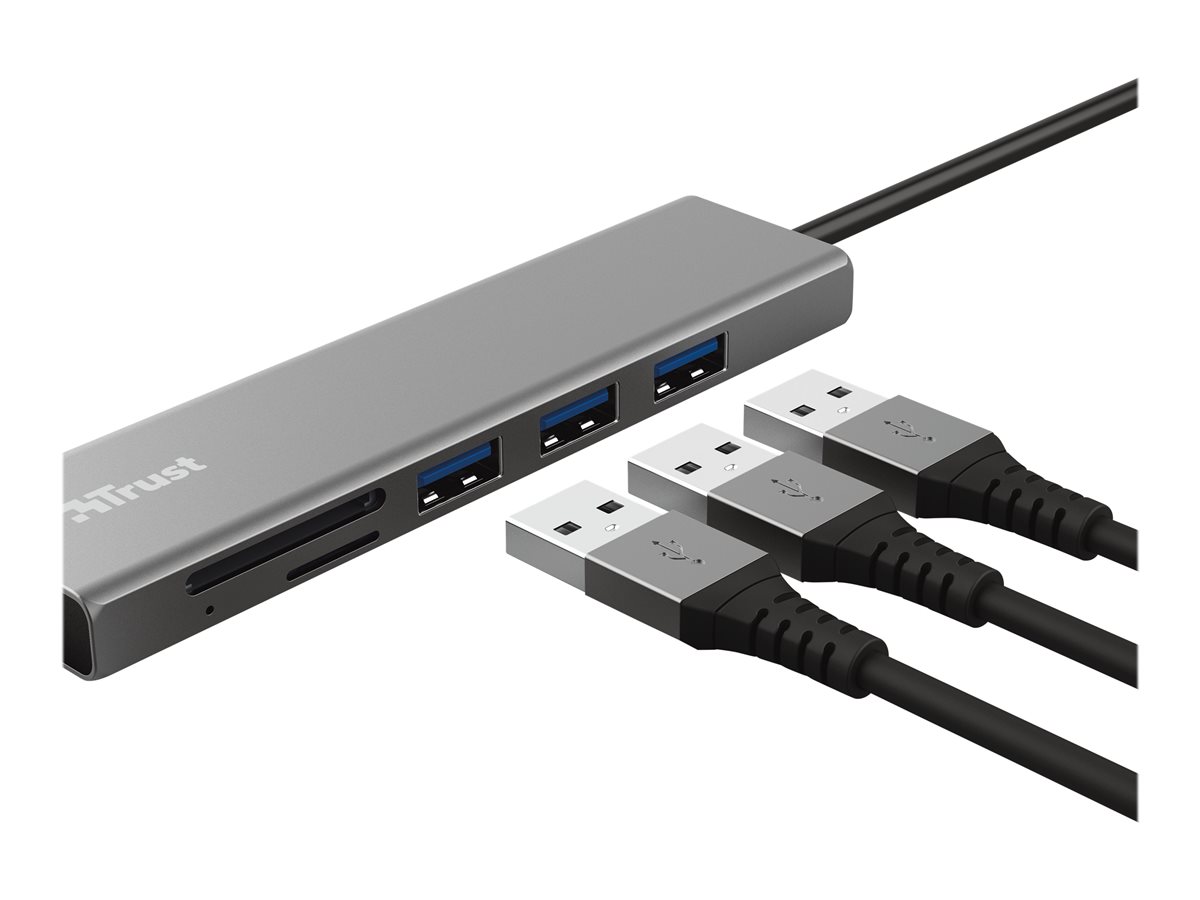 TRUST Hub USB-C HALYX 5 ports 3 USB 1 SD