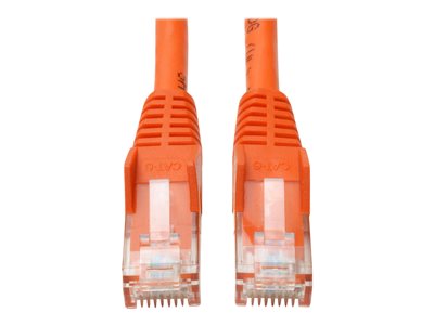 Eaton Tripp Lite Series Cat6 Gigabit Snagless Molded (UTP) Ethernet Cable (RJ45 M/M), PoE, Orange, 25 ft. (7.62 m)