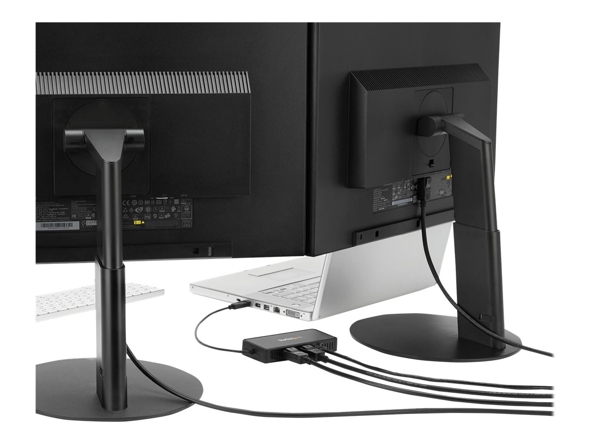 StarTech.com Mini Dock Thunderbolt 3 - Docking Station Portátil para 2  Monitores con HDMI 4K de 60Hz, 2x Hub USB-A (3.0/2.0), GbE - Cable de 28cm  - Adaptador Multipuerto TB3 - Mac/Windows
