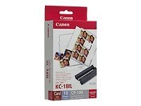 Canon KC-18IL 1 yellow cyan magenta 144 pcs. 17.3 x 22 mm print cartridge / paper Product shot 74100