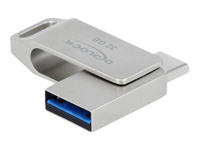 DELOCK USB 3.2 Gen 1 USB-C + Typ-A 32 GB USB-Stick