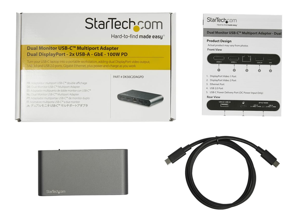 StarTech.com Adaptador Multipuertos USB C - Docking Station de