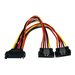 6in Latching SATA Power Y Splitter Cable Adapter -
