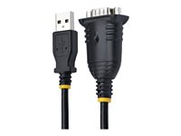 StarTech.com 3ft (1m) USB to Serial Cable, DB9 Male RS232 to USB Converter, USB to Serial Adapter for PLC/Printer/Scanner/Net