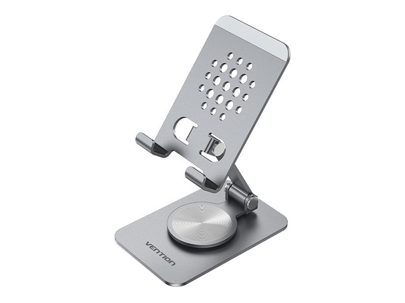 Vention KSD stand for tablet phone articulating desk with 360º rotatable base aluminium Product shot Right-angle 79550