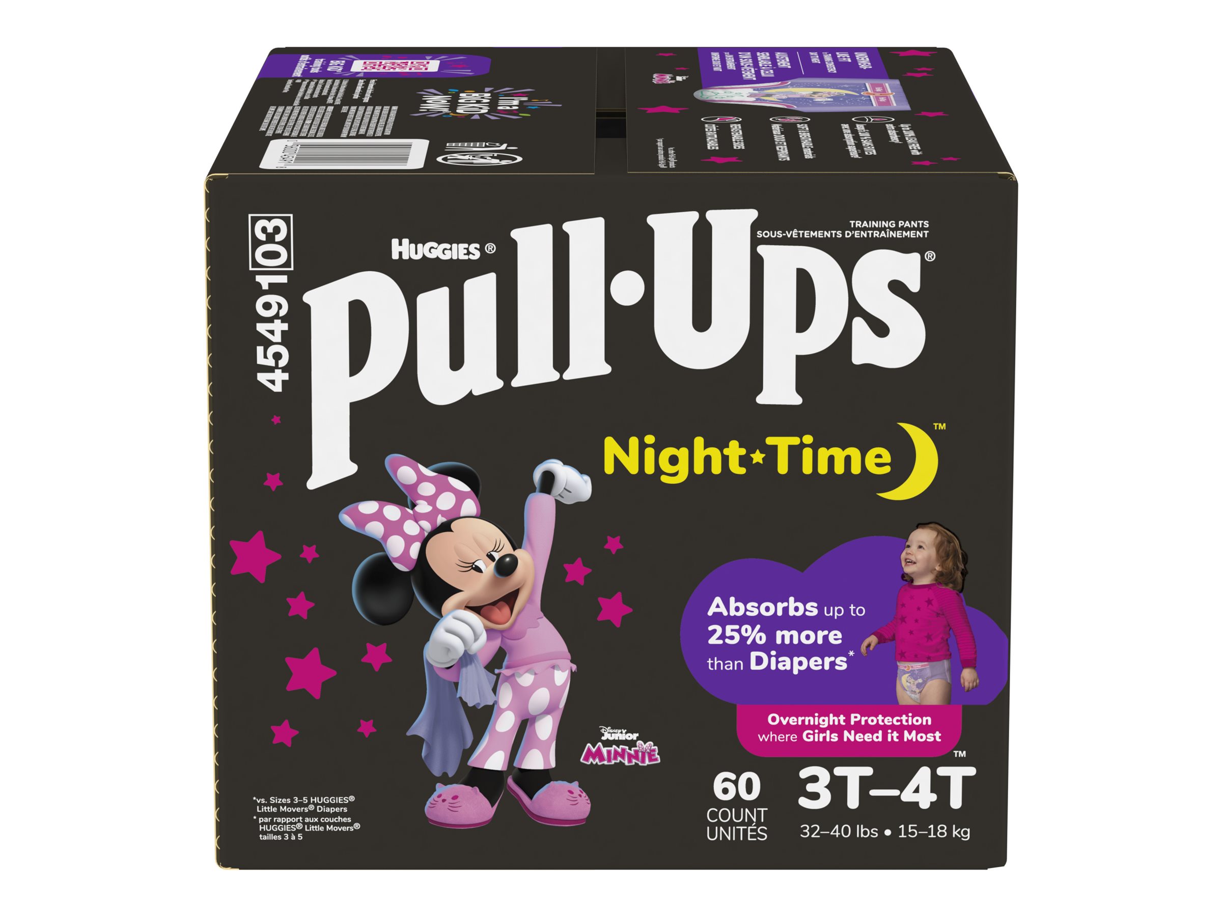 Pull-Ups Girls Night-Time Potty Training Pants - 3T-4T/32-40 lbs