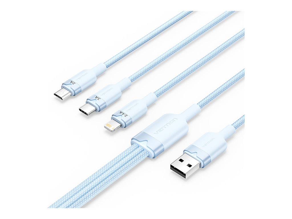 Vention, USB cable, USB to USB-C, Lightning, Micro-USB Type B, 1.5 m