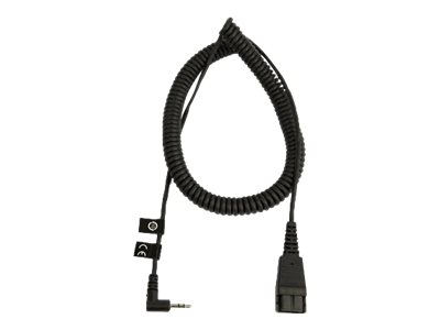 Jabra Headset cable micro jack male to Quick Disconnect male 6.6 ft