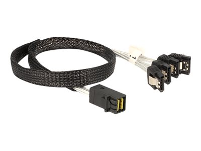 DELOCK SAS Kabel Mini SAS HD -> 4x Sata 7Pin St/St 0.50m - 83392