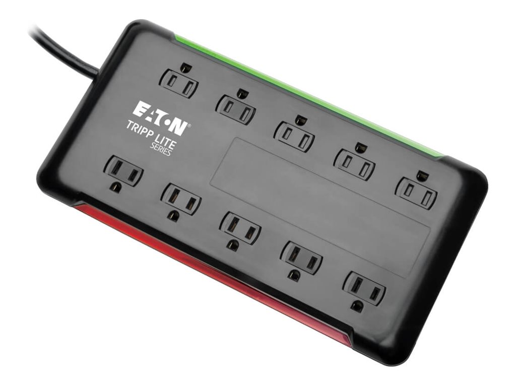 Eaton Tripp Lite Series Protect It! 10-Outlet Surge Protector, 6 ft. Cord, 2880 Joules, Black Housing