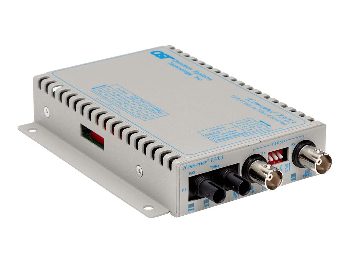 Omnitron iConverter T3/E3 Coax Dual-Fiber