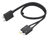 Lenovo 24 pin USB-C/strøm DC jackstik Slim Tip 24 pin USB-C Sort 70cm Thunderbolt kabel
