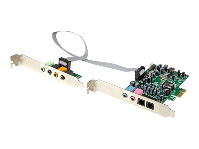 StarTech.com 7.1 Channel Sound Card - PCI Express - 24-bit - 192KHz - SPDIF Digital Optical and 3.5mm Analog Audio (PEXSOUND7CH)