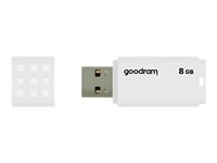 GOODRAM UME2 8GB USB 2.0 Hvid