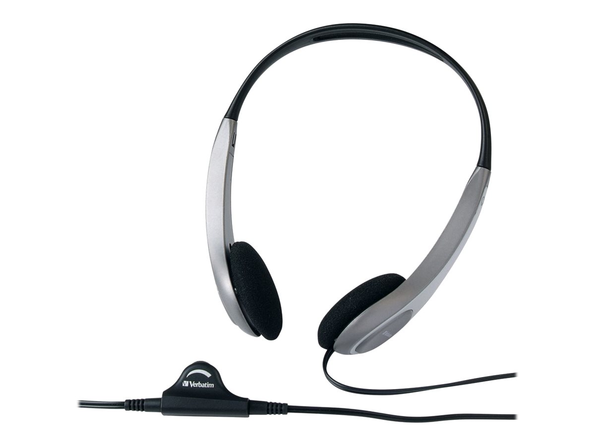 Verbatim Multimedia Headset with Volume Control Product shot Front 79800