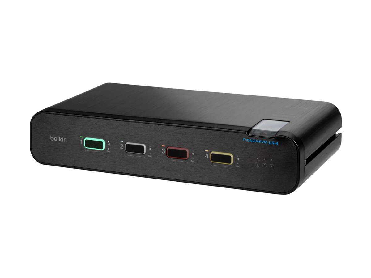 Belkin Universal Secure Dual-Head - 2me gnration - commutateur cran-clavier-souris/audio - 4 ports - Conformit TAA