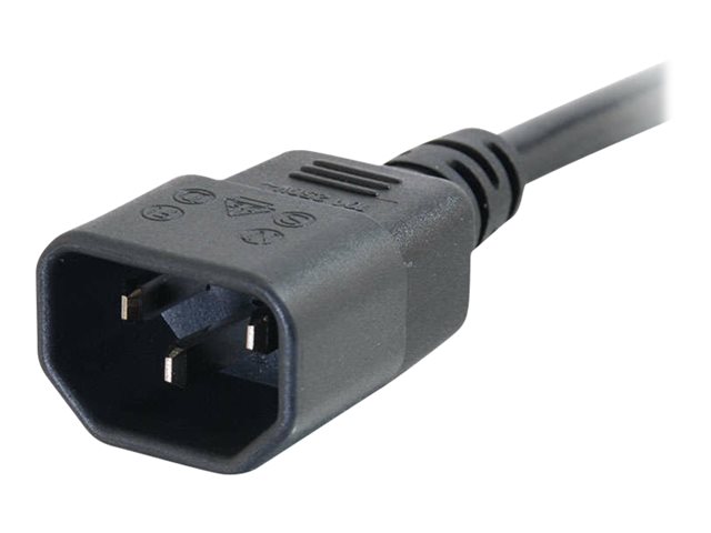 C2G Computer Power Cord Extension - prodlužovací šňůra - power IEC 60320 C13 do IEC 60320 C14 - 0.5 m – foto 3