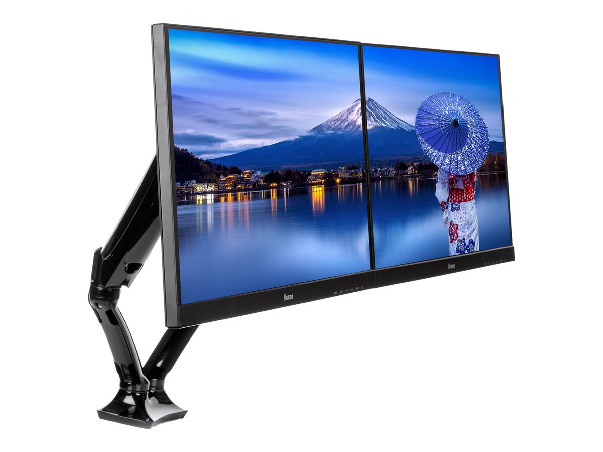 Iiyama DS3002C-B1 montážní sada - nastavitelné rameno - pro 2 monitory - černá – foto 7