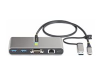 Startech 2-Port USB-C/USB-A Hub with GbE and RS232 Serial, 2x USB-A - hub - 2 ports