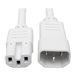 Tripp Lite 6ft Heavy Duty Power Extension Cord 15A 14 AWG C14 C15 White 6