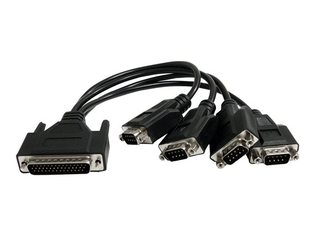 Image of StarTech.com 4 Port PCI Express RS232 Serial Adapter Card - Single-Lane PCI Express - Breakout Cable - RS232 Extension - PCIe Serial Card (PEX4S553B) - serial adapter - PCIe - RS-232 x 4