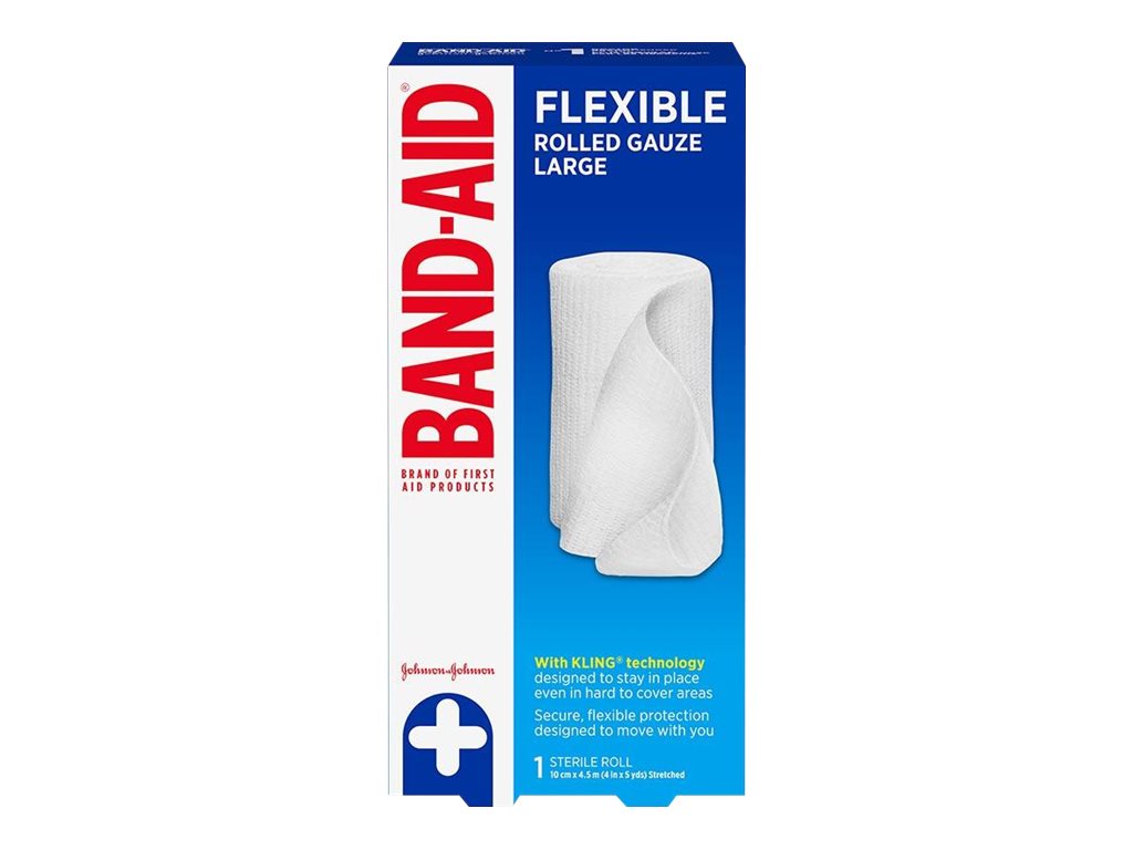 BAND-AID Flexible Rolled Gauze - Large - 10 cm x 4.5 m