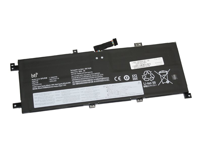 BTI - Notebook battery (equivalent to: Lenovo 02DL030, Lenovo L18C4P90, Lenovo L18D4P90, Lenovo L18M4P90, Lenovo 02DL031, Lenovo 5B10W13934, Lenovo 5B10W13935, Lenovo SB10T83119, Lenovo 5B10W13933, Lenovo SB10T83120, Lenovo SB10T83176, Lenovo SB10T83177, Lenovo SB10T83178)
