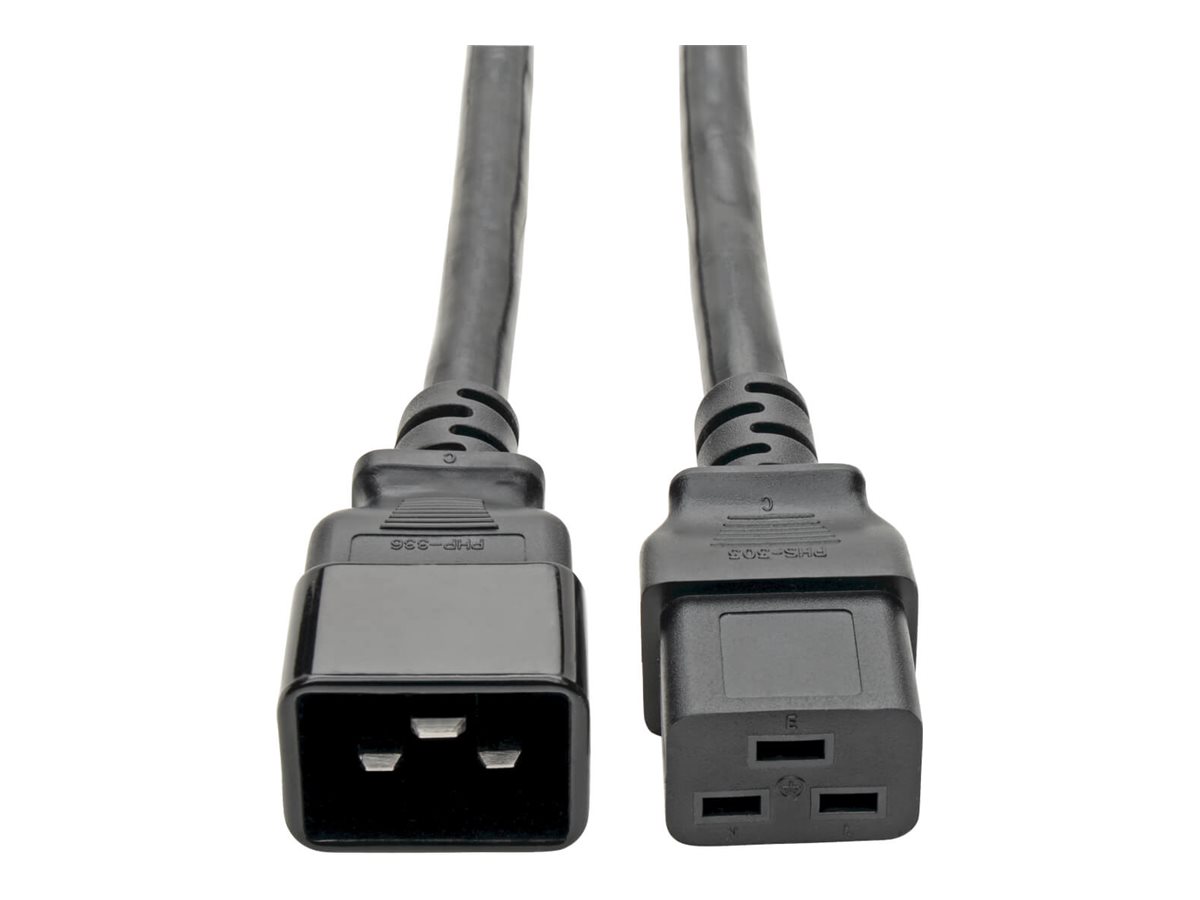 Tripp Lite 2ft Power Cord Extension Cable C19 to C20 Heavy Duty 20A 12AWG 2' 6-pack 6pc