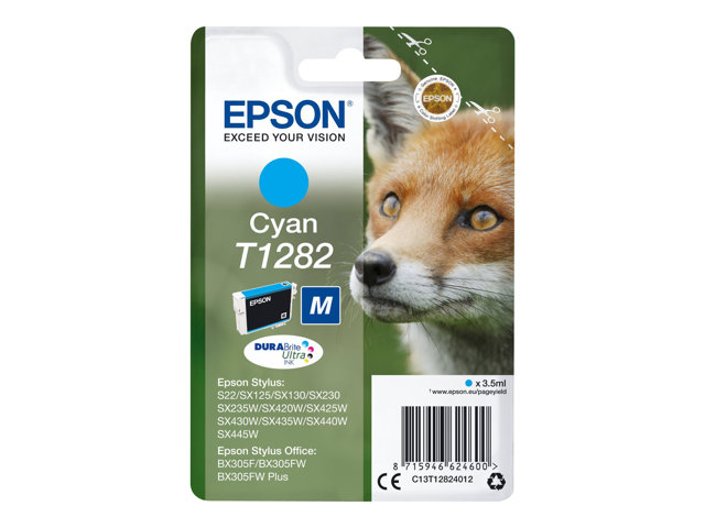 Image of Epson T1282 - cyan - original - ink cartridge